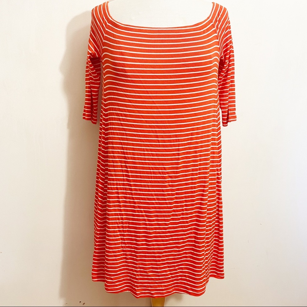 OLD NAVY dress rib knit 3/4 sleeve striped knit  M